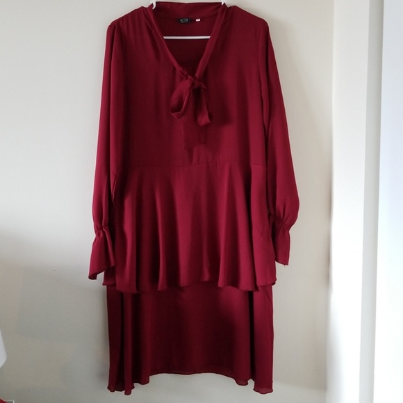 Vintage style boho ruffle knee length midi dress - Picture 3 of 8